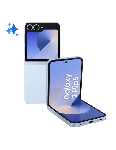 Samsung Galaxy Z Flip6 Smartphone AI, 256GB, RAM 12GB, Display 3,4" SAMOLED 6,7" Dynamic AMOLED 2X, Blue