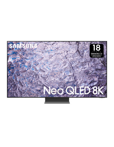 Samsung Series 8 TV QE85QN800CTXZT Neo QLED 8K, Smart TV 85" Processore Neural Quantum 8K, Dolby Atmos e OTS+, Titan Black 2023