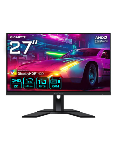 GIGABYTE M27Q X 27" Monitor da Gioco QHD - 2560 x 1440, 240Hz, 1ms, 250 cd m², FreeSync Premium, Display HDR400, HDMI 2.0,