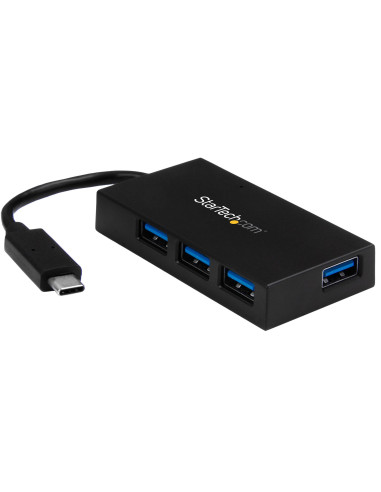 StarTech.com Hub USB-C a 4 Porte - Hub USB Type-C con 4 Porte USB-A (USB 3.0 3.1 Gen 1 SuperSpeed 5Gbps) - Adattatore Portatile