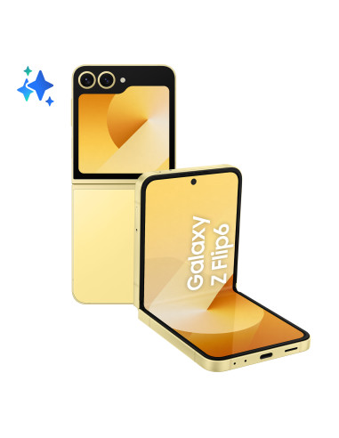 Samsung Galaxy Z Flip6 Smartphone AI, 256GB, RAM 12GB, Display 3,4" SAMOLED 6,7" Dynamic AMOLED 2X, Yellow