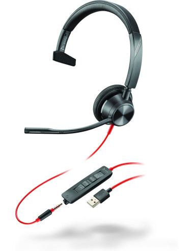 POLY Blackwire 3315 USB-A + 3.5mm Mono Headset