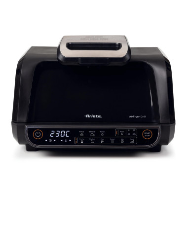 Ariete 4635 Air Fryer Grill, Friggitrice ad aria e Griglia, Bistecchiera,1700W, Capacità 8L, Friggi e Griglia, 8 funzioni di