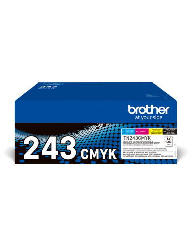 Brother TN-243CMYK cartuccia toner 1 pz Originale Nero, Ciano, Magenta, Giallo