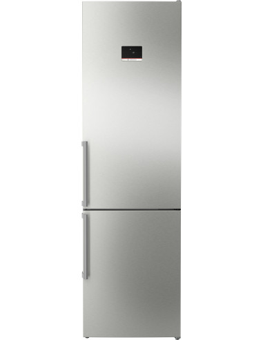 Bosch Serie 4 KGN397ICT Frigorifero combinato da libera installazione 203 x 60 cm Acciaio spazzolato anti-impronta Classe C