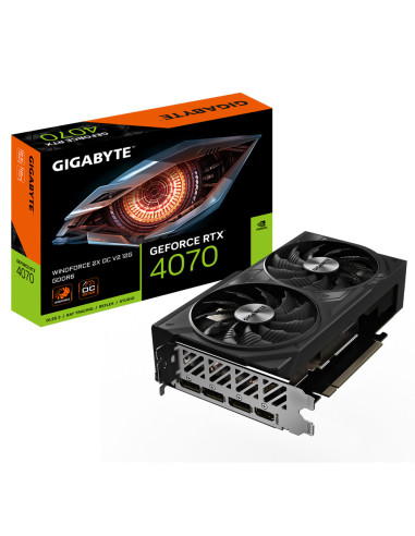 GIGABYTE Scheda Grafica GeForce RTX 4070 WINDFORCE 2X OC V2 12G - 12GB GDDR6, 192bit, PCI-E 4.0, 2490MHz Core Clock, 3 x