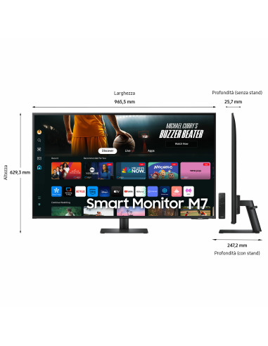 Samsung Smart Monitor M7 - M70D da 43'' UHD Flat