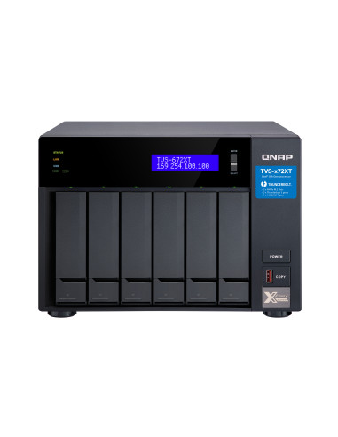 QNAP TVS-672XT NAS Tower Intel® Core™ i3 8 GB DDR4 0 TB QNAP QTS Nero