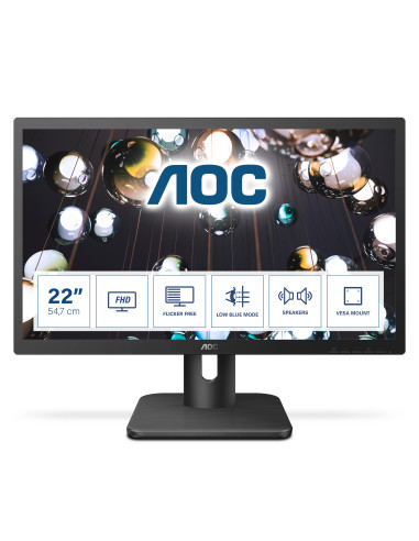 AOC E1 22E1D Monitor PC 54,6 cm (21.5") 1920 x 1080 Pixel Full HD LED Nero